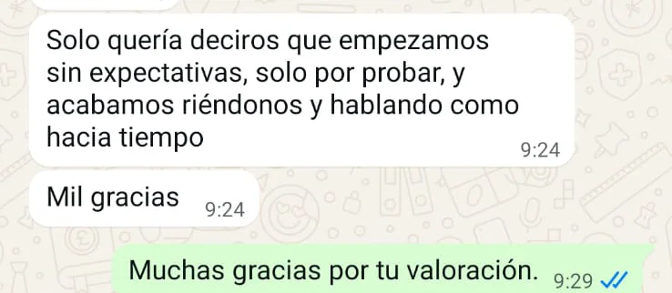 Opinión real WhatsApp
