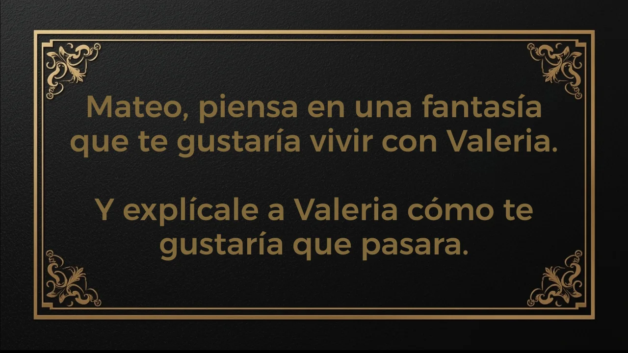 Carta pregunta juego erótico pareja