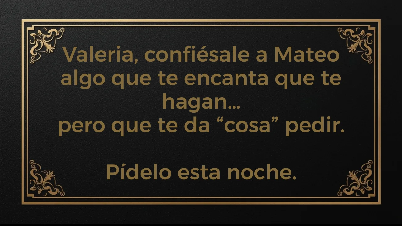 Carta reto juego erótico pareja